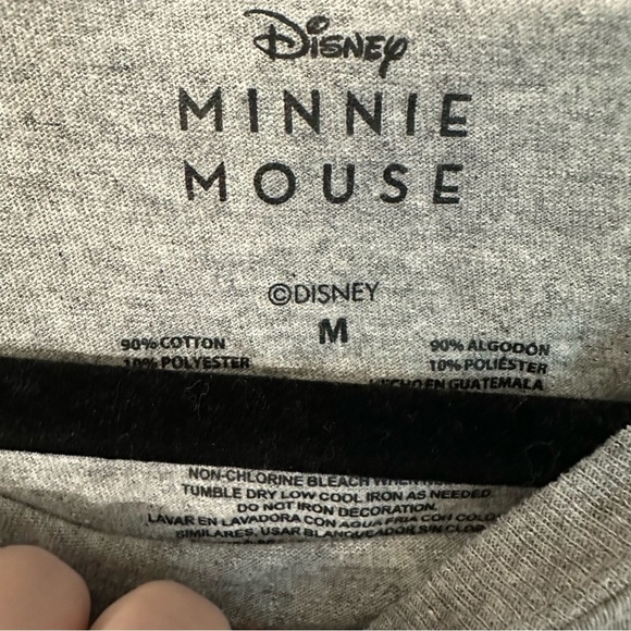 Disney Minnie Mouse Gray Short Sleeve Cotton Graphic T-Shirt Size M GUC - Picture 5 of 7